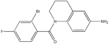 1-[(2-bromo-4-fluorophenyl)carbonyl]-1,2,3,4-tetrahydroquinolin-6-amine 구조식 이미지