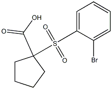 1-[(2-bromophenyl)sulfonyl]cyclopentanecarboxylic acid Structure