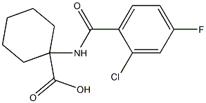 1-[(2-chloro-4-fluorobenzene)amido]cyclohexane-1-carboxylic acid Structure