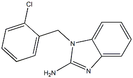 1-[(2-chlorophenyl)methyl]-1H-1,3-benzodiazol-2-amine 구조식 이미지