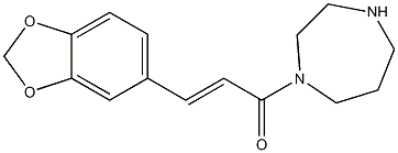 1-[(2E)-3-(1,3-benzodioxol-5-yl)prop-2-enoyl]-1,4-diazepane Structure