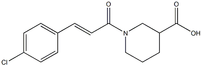 1-[(2E)-3-(4-chlorophenyl)prop-2-enoyl]piperidine-3-carboxylic acid Structure