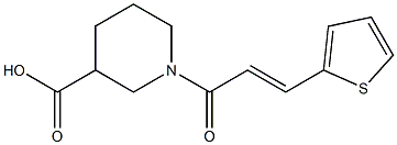 1-[(2E)-3-thien-2-ylprop-2-enoyl]piperidine-3-carboxylic acid 구조식 이미지