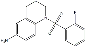 1-[(2-fluorobenzene)sulfonyl]-1,2,3,4-tetrahydroquinolin-6-amine Structure