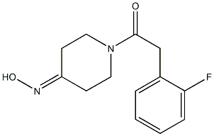 1-[(2-fluorophenyl)acetyl]piperidin-4-one oxime 구조식 이미지
