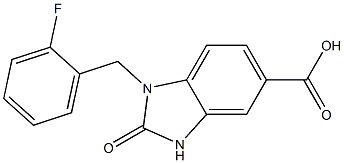 1-[(2-fluorophenyl)methyl]-2-oxo-2,3-dihydro-1H-1,3-benzodiazole-5-carboxylic acid Structure