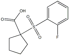 1-[(2-fluorophenyl)sulfonyl]cyclopentanecarboxylic acid Structure