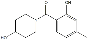1-[(2-hydroxy-4-methylphenyl)carbonyl]piperidin-4-ol 구조식 이미지