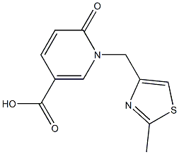 1-[(2-methyl-1,3-thiazol-4-yl)methyl]-6-oxo-1,6-dihydropyridine-3-carboxylic acid Structure