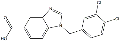 1-[(3,4-dichlorophenyl)methyl]-1H-1,3-benzodiazole-5-carboxylic acid Structure