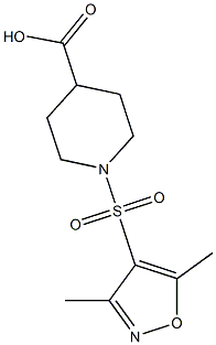1-[(3,5-dimethyl-1,2-oxazole-4-)sulfonyl]piperidine-4-carboxylic acid Structure