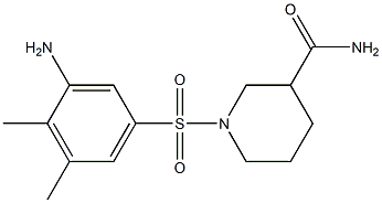1-[(3-amino-4,5-dimethylbenzene)sulfonyl]piperidine-3-carboxamide 구조식 이미지