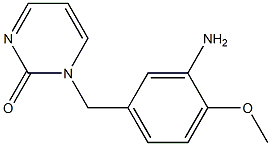 1-[(3-amino-4-methoxyphenyl)methyl]-1,2-dihydropyrimidin-2-one 구조식 이미지