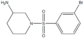 1-[(3-bromobenzene)sulfonyl]piperidin-3-amine 구조식 이미지