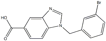 1-[(3-bromophenyl)methyl]-1H-1,3-benzodiazole-5-carboxylic acid 구조식 이미지