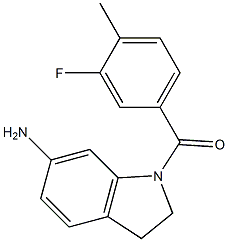 1-[(3-fluoro-4-methylphenyl)carbonyl]-2,3-dihydro-1H-indol-6-amine 구조식 이미지