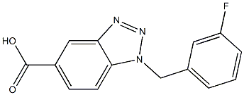 1-[(3-fluorophenyl)methyl]-1H-1,2,3-benzotriazole-5-carboxylic acid 구조식 이미지