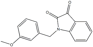 1-[(3-methoxyphenyl)methyl]-2,3-dihydro-1H-indole-2,3-dione Structure