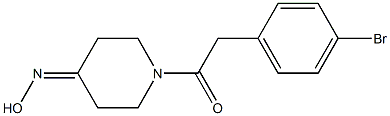 1-[(4-bromophenyl)acetyl]piperidin-4-one oxime Structure