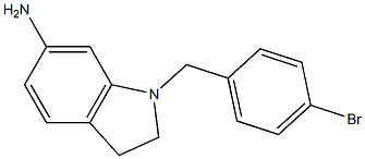 1-[(4-bromophenyl)methyl]-2,3-dihydro-1H-indol-6-amine Structure