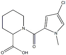 1-[(4-chloro-1-methyl-1H-pyrrol-2-yl)carbonyl]piperidine-2-carboxylic acid 구조식 이미지