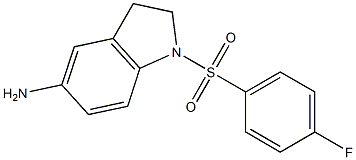 1-[(4-fluorobenzene)sulfonyl]-2,3-dihydro-1H-indol-5-amine Structure