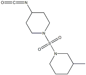 1-[(4-isocyanatopiperidine-1-)sulfonyl]-3-methylpiperidine 구조식 이미지