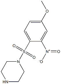 1-[(4-methoxy-2-nitrobenzene)sulfonyl]piperazine Structure