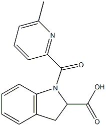 1-[(6-methylpyridin-2-yl)carbonyl]-2,3-dihydro-1H-indole-2-carboxylic acid Structure