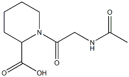 1-[(acetylamino)acetyl]piperidine-2-carboxylic acid Structure