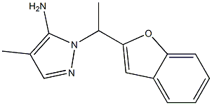 1-[1-(1-benzofuran-2-yl)ethyl]-4-methyl-1H-pyrazol-5-amine 구조식 이미지