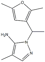 1-[1-(2,5-dimethylfuran-3-yl)ethyl]-4-methyl-1H-pyrazol-5-amine Structure