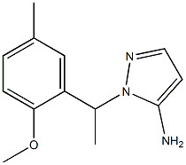 1-[1-(2-methoxy-5-methylphenyl)ethyl]-1H-pyrazol-5-amine 구조식 이미지