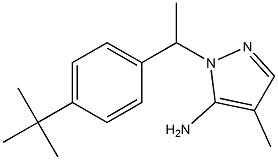 1-[1-(4-tert-butylphenyl)ethyl]-4-methyl-1H-pyrazol-5-amine 구조식 이미지