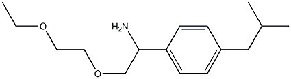 1-[1-amino-2-(2-ethoxyethoxy)ethyl]-4-(2-methylpropyl)benzene Structure