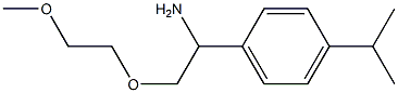 1-[1-amino-2-(2-methoxyethoxy)ethyl]-4-(propan-2-yl)benzene 구조식 이미지