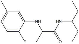 2-[(2-fluoro-5-methylphenyl)amino]-N-(pentan-3-yl)propanamide 구조식 이미지