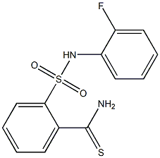 2-[(2-fluorophenyl)sulfamoyl]benzene-1-carbothioamide 구조식 이미지