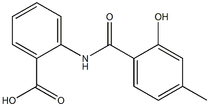 2-[(2-hydroxy-4-methylbenzene)amido]benzoic acid Structure