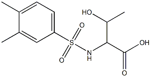 2-[(3,4-dimethylbenzene)sulfonamido]-3-hydroxybutanoic acid Structure