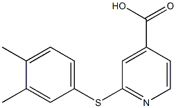 2-[(3,4-dimethylphenyl)sulfanyl]pyridine-4-carboxylic acid Structure