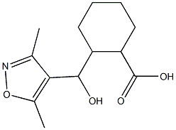 2-[(3,5-dimethyl-1,2-oxazol-4-yl)(hydroxy)methyl]cyclohexane-1-carboxylic acid 구조식 이미지