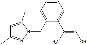 2-[(3,5-dimethyl-1H-pyrazol-1-yl)methyl]-N'-hydroxybenzenecarboximidamide Structure