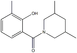 2-[(3,5-dimethylpiperidin-1-yl)carbonyl]-6-methylphenol 구조식 이미지