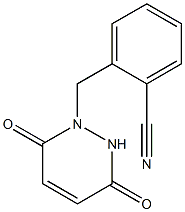 2-[(3,6-dioxo-3,6-dihydropyridazin-1(2H)-yl)methyl]benzonitrile 구조식 이미지