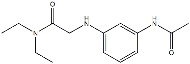 2-[(3-acetamidophenyl)amino]-N,N-diethylacetamide 구조식 이미지
