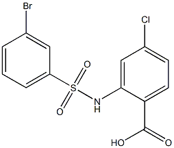 2-[(3-bromobenzene)sulfonamido]-4-chlorobenzoic acid Structure