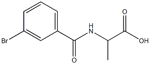 2-[(3-bromobenzoyl)amino]propanoic acid 구조식 이미지