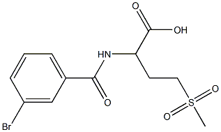 2-[(3-bromophenyl)formamido]-4-methanesulfonylbutanoic acid Structure