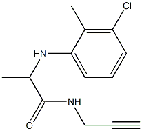 2-[(3-chloro-2-methylphenyl)amino]-N-(prop-2-yn-1-yl)propanamide Structure